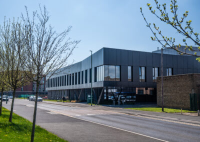 Exterior views of the Power Electronics and Machine Centre (PEMC), Jubilee campus
