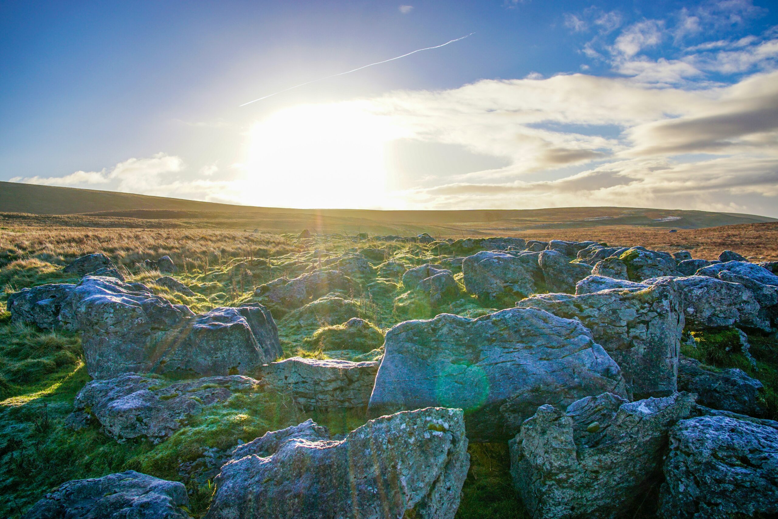 Yorkshire landscape at sunset 